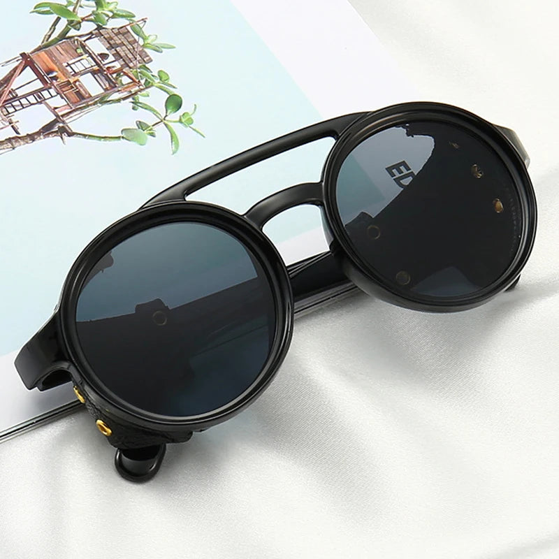 Gafas de Sol Steampunk con Escudos Laterales – Diseño Retro e Industrial