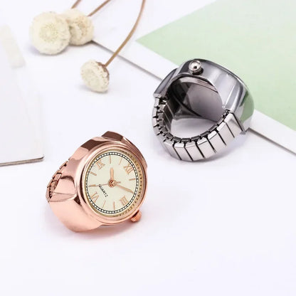 Anillo Reloj Ajustable – Elegancia y Estilo con Función Útil