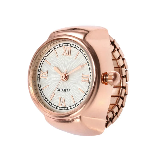 Anillo Reloj Ajustable – Elegancia y Estilo con Función Útil