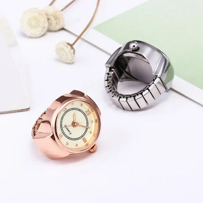 Anillo Reloj Ajustable – Elegancia y Estilo con Función Útil
