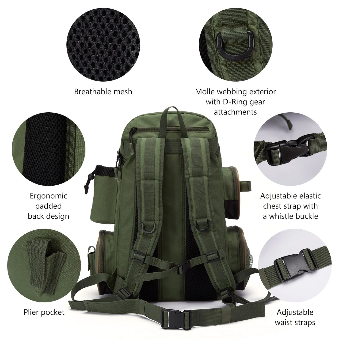 Mochila Táctica de Pesca Bassdash – Versatilidad, Resistencia y Organización Total