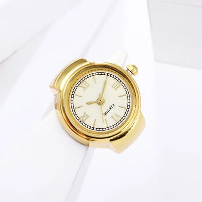 Anillo Reloj Ajustable – Elegancia y Estilo con Función Útil